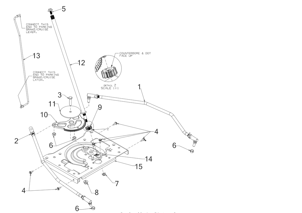 Steering Diagram and Parts List for XT1-LT46EFI (13A9A1CN010)(2017) Cub Cadet Lawn Tractor